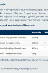 Supplement facts for USA Medical Sea Moss Complex showing ingredients and daily values.