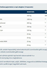 Nutritional information table for USA Medical Ultra Joint Flex capsules, detailing active ingredients and dosages.
