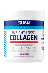 USN Weight Loss Collagen in Mixed Berry flavor, 420g container for healthy hair, skin, and weight management support.