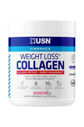 USN Weight Loss Collagen supplement, White Peach flavor, 210g for healthy hair, skin, and weight management.
