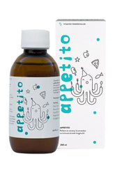 Vitaking Appetito 200 ml herbal syrup bottle with box, promoting healthy digestion and appetite.