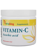 Vitaking Ascorbic Acid Powder 400g for immune support and energy metabolism in a white container.