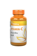 Vitaking Ascorbic Acid Powder bottle for Vitamin C supplementation, supports immune function and energy metabolism.