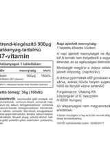 Vitaking B7 Biotin 900 mcg supplement label with dosage instructions and nutrient details.