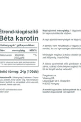 Vitaking Beta-Carotine Provitamin-A product label showcasing benefits and nutritional information.