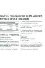 Product label of Vitaking CalMag Citrate with Vitamin D3, detailing ingredients and nutritional information.