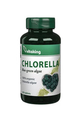 Vitaking Chlorella Blue-Green Algae 500 mg bottle with 200 tablets for energy and immune support.