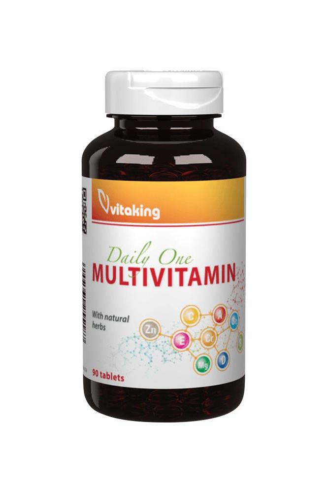 Vitaking Daily One Multivitamin bottle with 90 tablets for immune support and balanced nutrition.