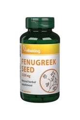 Vitaking Fenugreek Seed 1220 mg natural herbal supplement bottle with 90 capsules.