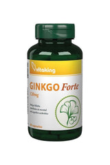 Vitaking Ginkgo Biloba Forte 120mg supplement bottle with 60 capsules for cognitive support.