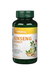 Vitaking Ginseng Extract 400 mg supplement bottle for energy, cognitive function, and immunity support.