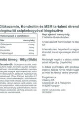 Label for Glucosamine, Chondroitin & MSM tablets, explains ingredients and dosage for joint health.