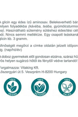 Vitaking Glycine powder packaging details highlighting vegan, keto, and paleo certifications.