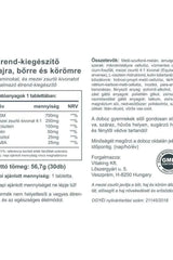 Vitaking Hair Skin & Nails vitamin label showing nutritional information and ingredients for hair, skin, and nail health.