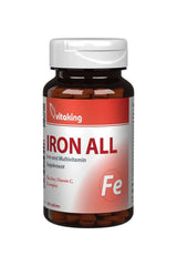 Vitaking Iron All - 100 tablets, iron supplement for increased energy and healthy blood formation.