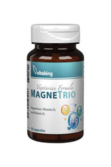 Vitaking Magne Trio vegetarian capsules for muscle and heart support, containing magnesium, vitamin D3, and vitamin K2.