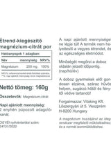 Vitaking Magnesium Citrate powder 160g label showing ingredients, nutrition facts and usage instructions.