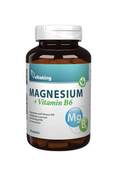 Vitaking Magnesium Citrate + B6 dietary supplement bottle for muscle and nerve health support.