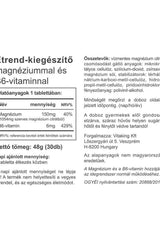 Nutritional information for Vitaking - Magnesium Citrate + B6 supplement tablet with ingredients and benefits.