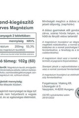 Vitaking Magnesium Taurate 100 mg supplement label highlighting benefits and nutritional information.