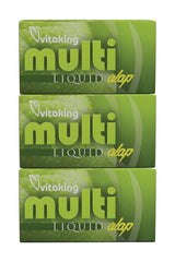 Vitaking Multi Liquid Basic packaging, showcasing the vibrant green design and branding.