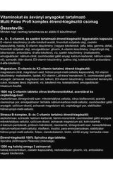 Vitamins and minerals in Multi Paleo Profi dietary supplement pack, supporting a healthy diet with essential nutrients.