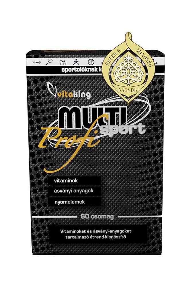 Vitaking Multi Profi Sport supplement box with 60 packs for energy and recovery in athletes.
