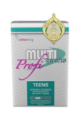 Vitaking Multi Profi Teens vitamin package for teens, contains 30 daily doses of vitamins and minerals.