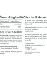 Nutitional information for Vitaking Olive Leaf Extract 500 mg, highlighting benefits and dosage details.