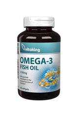 Vitaking Omega-3 Fish Oil 1200 mg, 90 softgels promoting heart health and reducing inflammation.