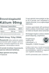Vitaking Potassium 396 mg supplement label showing ingredients, benefits, and nutritional information.