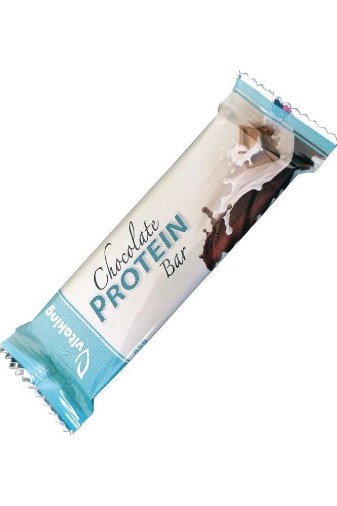 Vitaking Protein Bar in chocolate flavor, 45g packaging showcasing its rich design for muscle building and recovery.
