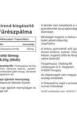 Vitaking Saw Palmetto supplement label showcasing ingredients and health benefits for prostate health.