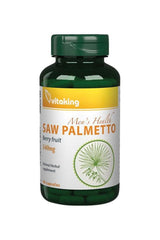 Vitaking Saw Palmetto 540 mg supplement bottle with 90 capsules for men's health.
