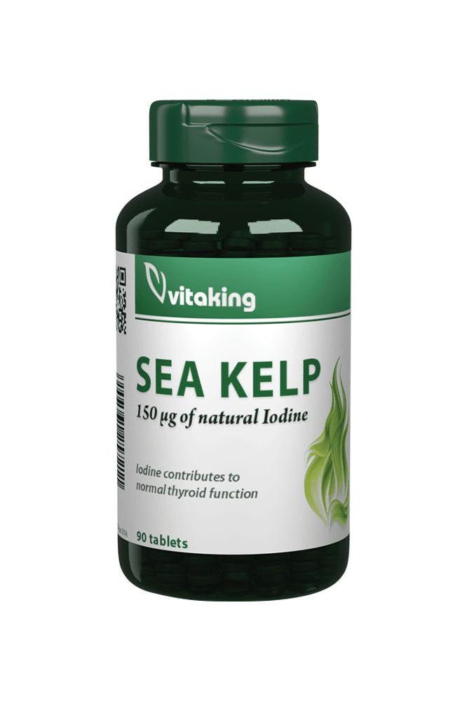 Vitaking Sea Kelp 90 tablets, a natural source of iodine supporting thyroid function and healthy metabolism.