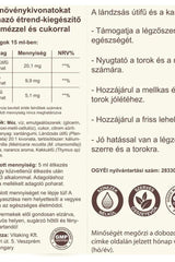 Vitaking Spearmint Plantain Syrup supplement facts, highlighting ingredients and health benefits for respiratory support.