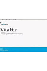 Vitaking Vitafer supplement box, 30 capsules, designed to boost iron levels and support immunity.