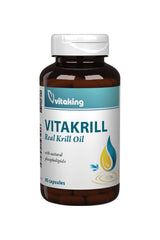 Vitaking Vitakrill oil 500 mg in a bottle with 90 capsules for heart health and inflammation support