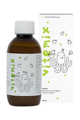 Vitaking Vitemix Multivitamin Syrup 200 ml bottle with playful cartoon design and packaging.