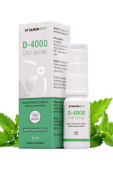 Vitamin360 D-4000 oral spray in peppermint flavor, 15 ml dietary supplement for vitamin D3 support.
