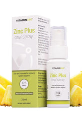 Vitamin360 Zinc Plus oral spray, 25 ml, pineapple flavor, supports immune system and digestion.