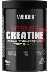 Weider Intense Creatine Z supplement bottle with 90 capsules for increased physical performance