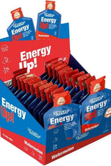 Weider Victory Endurance Energy Up! gel packets in a display box, watermelon flavor, designed for instant energy during sports.