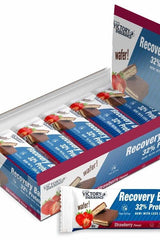Weider Victory Endurance Recovery Bar box with strawberry-flavored high-protein wafer bars.
