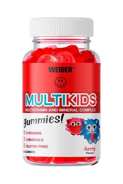 Weider - Multikids Gummies Cherry - 50 gummies - Nutri.se Weider - Multikids Gummies Cherry - 50 gummies - Nutri.se