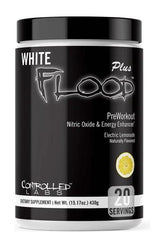 Controlled Labs White Flood Plus Preworkout Supplement in Electric Lemonade flavor, 20 servings.