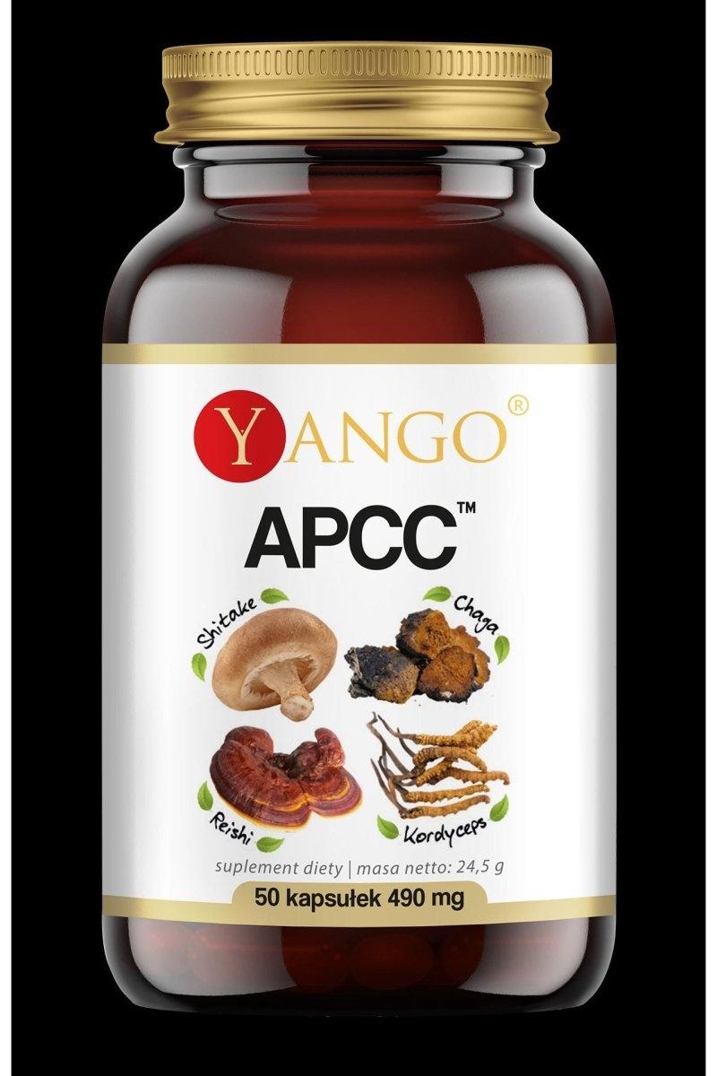 Yango APCC 50 caps, unique blend of mushrooms for immunity and wellness support.