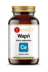 Yango Calcium Citrate supplement bottle with 90 capsules for strong bones and teeth support.