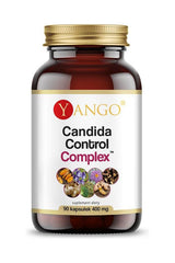 Yango Candida Control Complex supplement bottle with 90 capsules for natural yeast balance and digestive health.