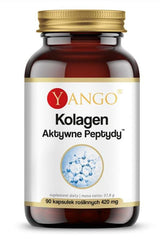 Yango Collagen Active Peptides™ supplement bottle with 90 capsules for skin and joint health.